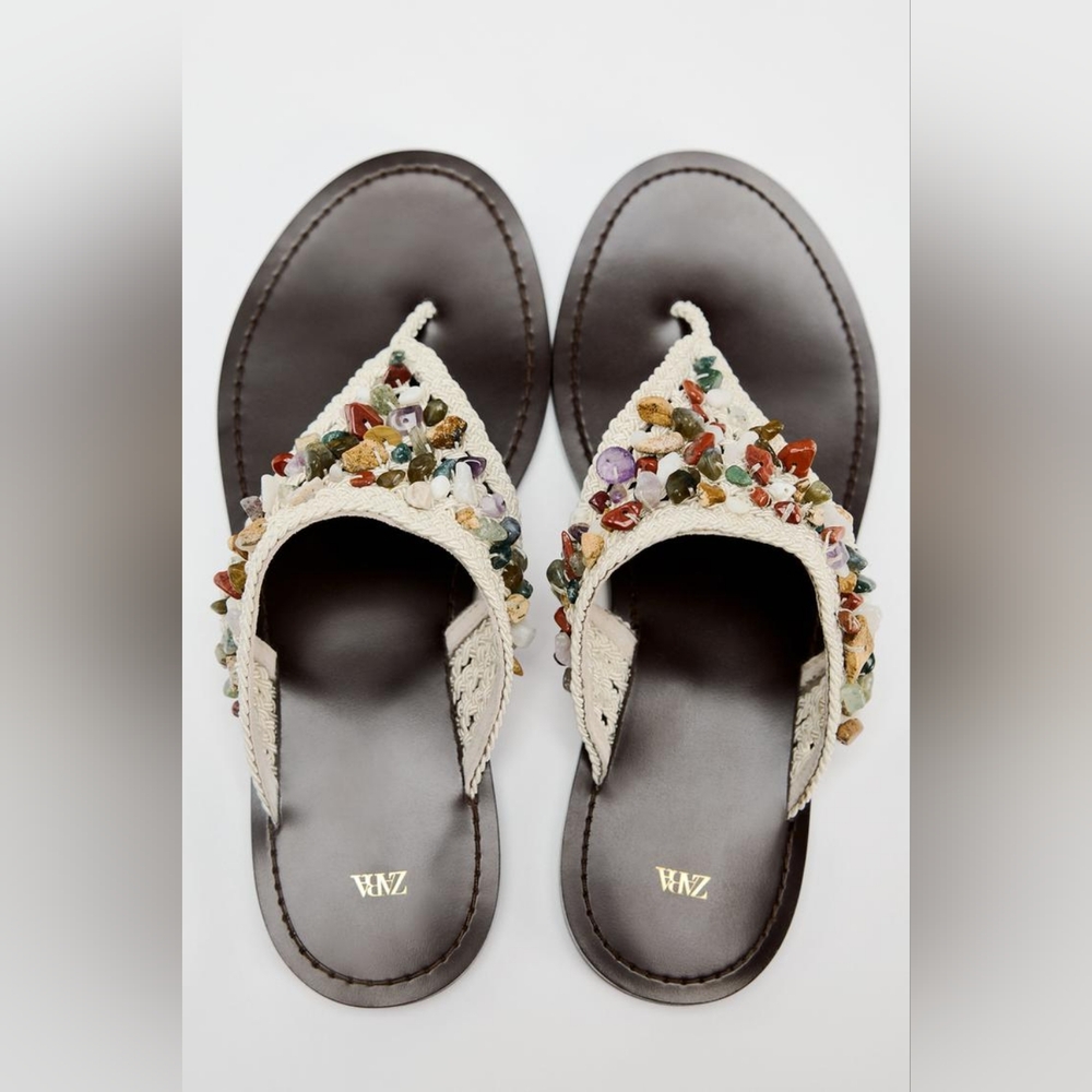 Zara Limited Edition Low Heel Sandals - Picture 5 of 7